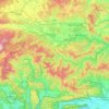 Hnilec topographic map, elevation, terrain
