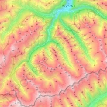 Gemeinde Finkenberg topographic map, elevation, terrain