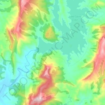 St Clair topographic map, elevation, terrain