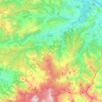 Chiaromonte topographic map, elevation, terrain