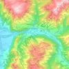 Grüsch topographic map, elevation, terrain
