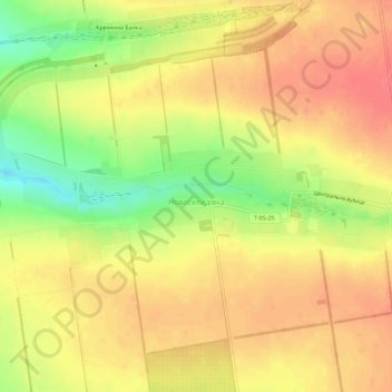 Novoselydivka topographic map, elevation, terrain