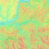 Cabell County topographic map, elevation, terrain