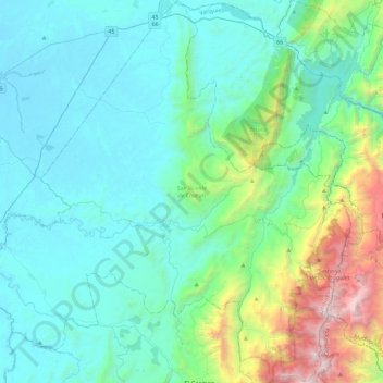 San Vicente de Chucurí topographic map, elevation, terrain