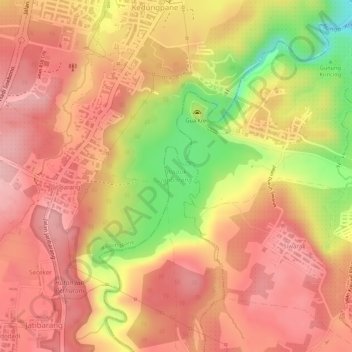 Waduk Jatibarang topographic map, elevation, terrain