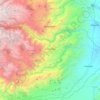 Anzoátegui topographic map, elevation, terrain