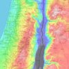 Judea and Samaria topographic map, elevation, terrain