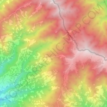 Jamuna topographic map, elevation, terrain