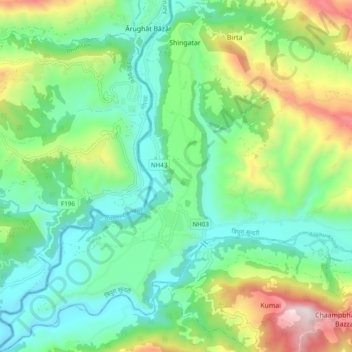 Salyantar topographic map, elevation, terrain