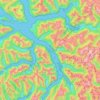 Doubtful Sound topographic map, elevation, terrain
