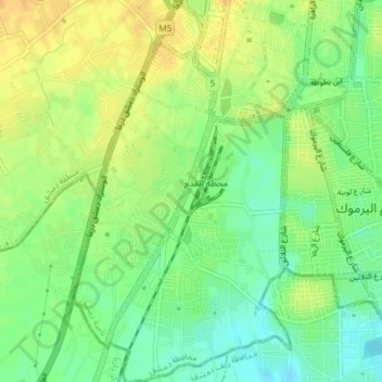 Al-Qadam Municipality topographic map, elevation, terrain