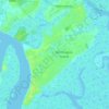 Wilmington Island topographic map, elevation, terrain