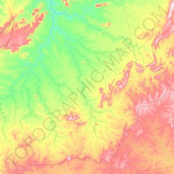 Dom Inocêncio topographic map, elevation, terrain