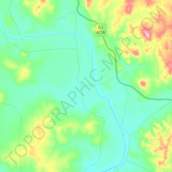 Malmoe topographic map, elevation, terrain