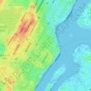 Manhattan topographic map, elevation, terrain