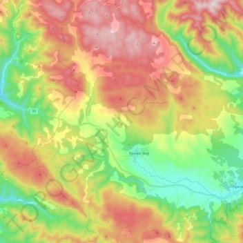 Krivi Vir topographic map, elevation, terrain