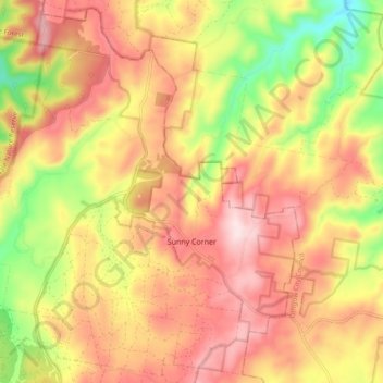 Sunny Corner topographic map, elevation, terrain