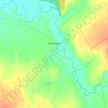Княжево topographic map, elevation, terrain
