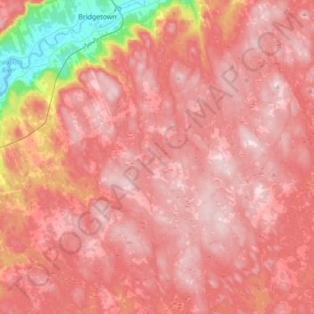 West Dalhousie topographic map, elevation, terrain