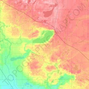 Pope County topographic map, elevation, terrain