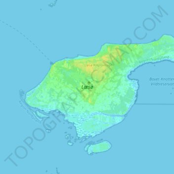 Læsø Kommune topographic map, elevation, terrain