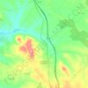 Calzadilla de los Barros topographic map, elevation, terrain