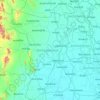 Suphan Buri Province topographic map, elevation, terrain