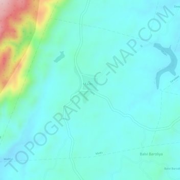Madri topographic map, elevation, terrain