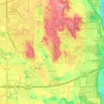 West Lakeland topographic map, elevation, terrain