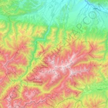 Râu de Mori topographic map, elevation, terrain