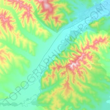 Амгунь topographic map, elevation, terrain