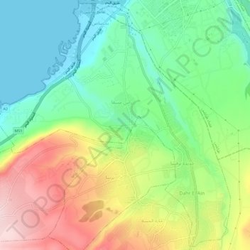Ras Masqa topographic map, elevation, terrain