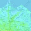 Teluknaga topographic map, elevation, terrain