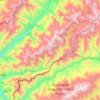 Koʻksuv topographic map, elevation, terrain
