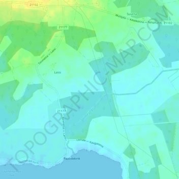Lassi küla topographic map, elevation, terrain