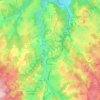 Felletin topographic map, elevation, terrain
