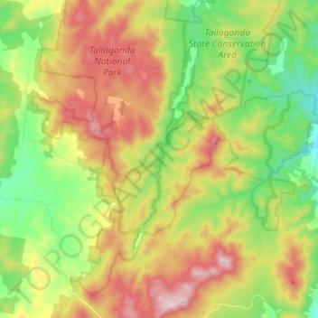 Palerang topographic map, elevation, terrain