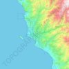 Lima Metropolitana topographic map, elevation, terrain