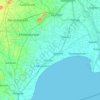 Bapatla topographic map, elevation, terrain