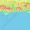 Malibu topographic map, elevation, terrain
