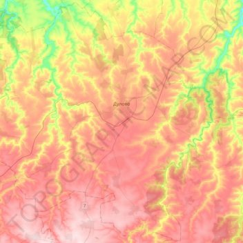 Dulovo topographic map, elevation, terrain