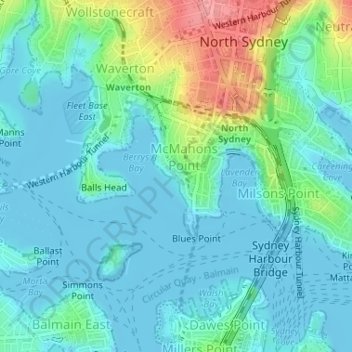 Sawmillers Reserve topographic map, elevation, terrain