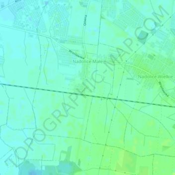 Nadolice Małe topographic map, elevation, terrain