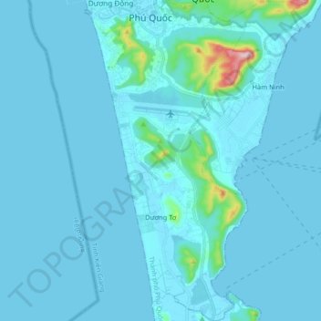 Xã Dương Tơ topographic map, elevation, terrain