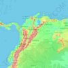 Colombia topographic map, elevation, terrain