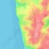 Équihen-Plage topographic map, elevation, terrain