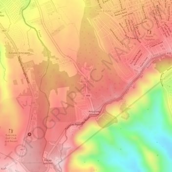 Amuyong topographic map, elevation, terrain
