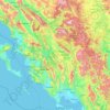 Region Epirus topographic map, elevation, terrain