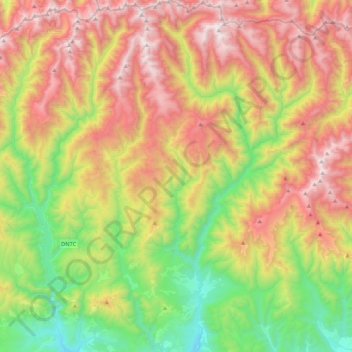 Nucșoara topographic map, elevation, terrain