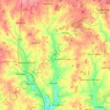 River Quin topographic map, elevation, terrain